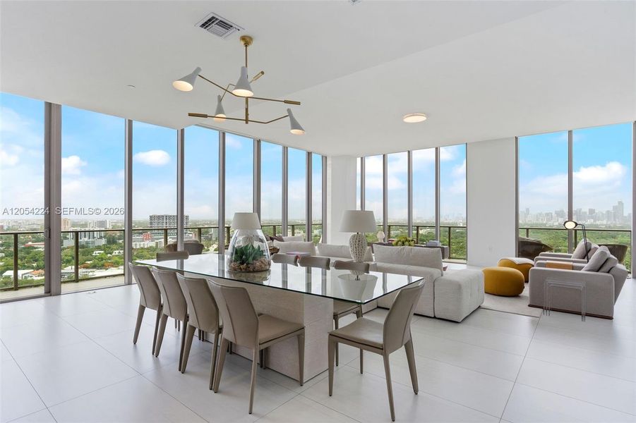 Furnished interior view inside a new home in Mr. C Residences, Miami (Image 6). Furnished interior view inside a new home in Mr. C Residences, Miami (Image 6).