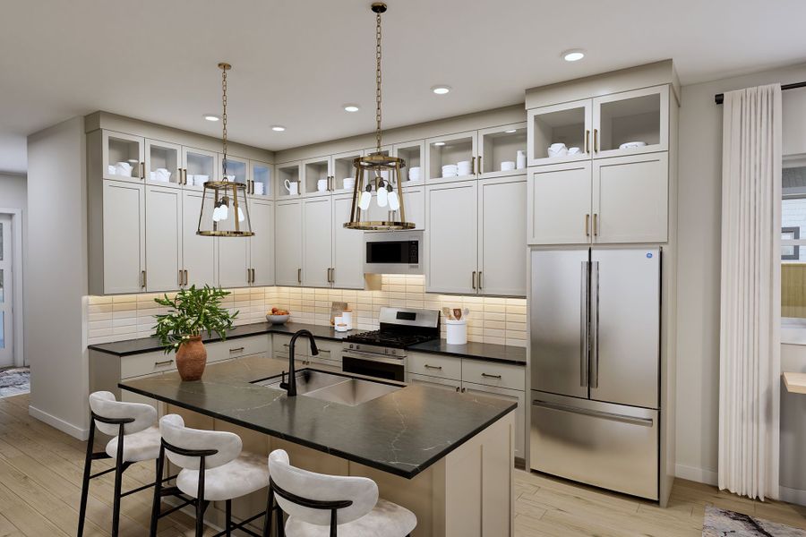 Representative furnished interior of a home built from the The Edinburgh by David Weekley Homes in Mayfair - Select Garden Series, New Braunfels (Image 6).