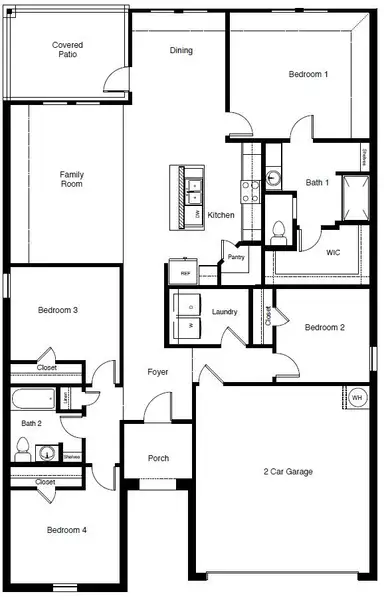2D floor plan layout of this home in Rosewood at Beltmill, Fort Worth, TX (Image 3). 2D floor plan layout of this home in Rosewood at Beltmill, Fort Worth, TX (Image 3).