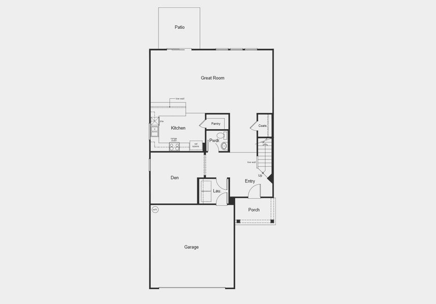 2D floor plan layout for the 2387 Modeled by KB Home in Maplewood, St. Augustine, FL (Image 3).