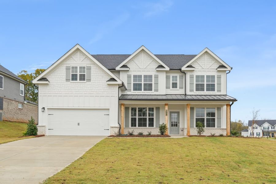 Representative exterior photo of a completed home built from the Bismark by Century Communities in Conner Farm, Dawsonville, GA (Image 1). Representative exterior photo of a completed home built from the Bismark by Century Communities in Conner Farm, Dawsonville, GA (Image 1).
