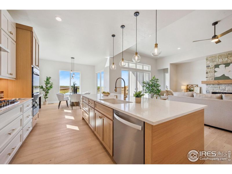 Gas Range and Hood with Double Ovens!