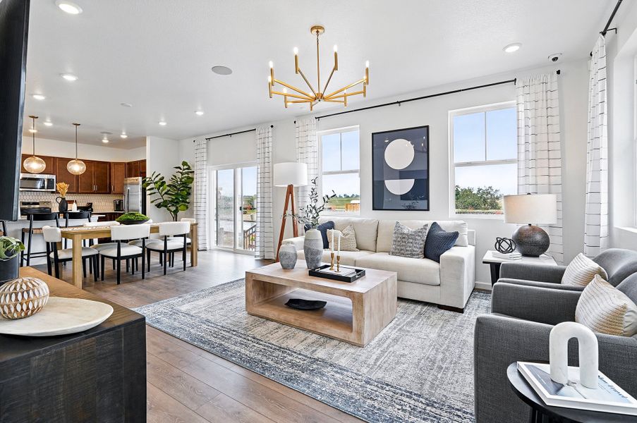 Representative furnished interior of a home built from the Aurora by Taylor Morrison in Sugar Creek Horizon Collection, Loveland (Image 5).