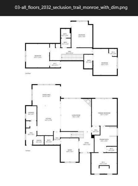 2D floor plan layout of this home in Bradley Gin, Monroe, GA (Image 6).