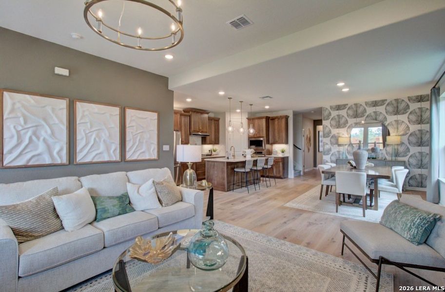 Furnished interior view inside a new home in Sunflower Ridge, New Braunfels (Image 9). Furnished interior view inside a new home in Sunflower Ridge, New Braunfels (Image 9).