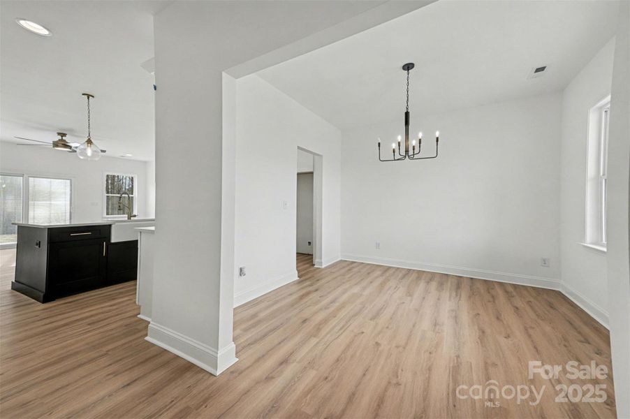 Flexible space suitable for a dining room, office, sitting room, or play area. Flexible space suitable for a dining room, office, sitting room, or play area.