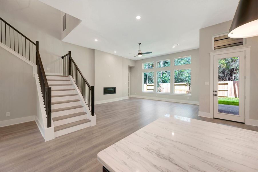 Spacious, unfurnished interior of a new home in The Woodlands Hills - Premier Collection, Willis (Image 21). Spacious, unfurnished interior of a new home in The Woodlands Hills - Premier Collection, Willis (Image 21).