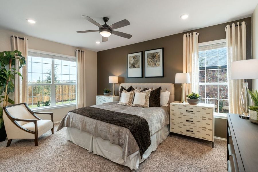 Representative furnished interior of a home built from the 1655 Modeled by KB Home in Salerno - Heritage Collection, Round Rock (Image 5).