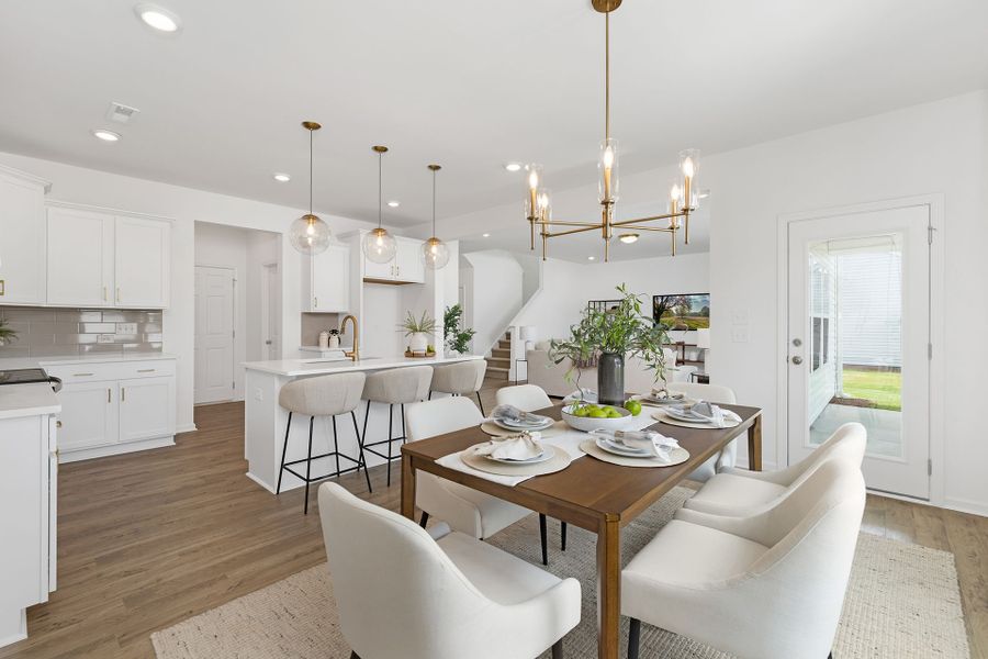 Representative furnished interior of a home built from the Wagner by True Homes in Edgewater - Lakeview Point, Lancaster (Image 7).