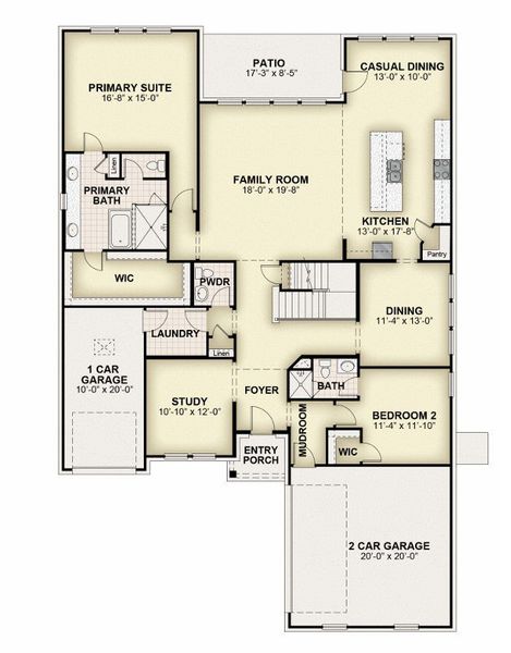 2D floor plan layout for the Alexander - 60 Ft Home Site by Rockwell Homes in Nelson Lake Estates, Rockwall, TX (Image 5). 2D floor plan layout for the Alexander - 60 Ft Home Site by Rockwell Homes in Nelson Lake Estates, Rockwall, TX (Image 5).