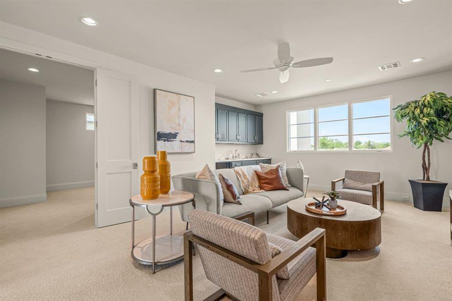Furnished interior view inside a new home in , Fort Worth (Image 34).