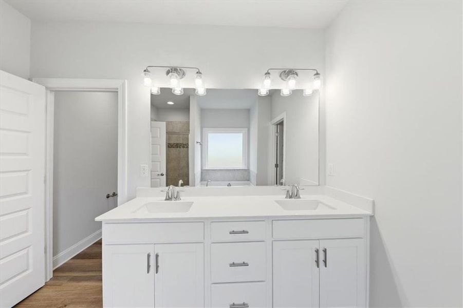 Furnished interior view inside a new home in Tuscany Hills, Douglasville (Image 6). Furnished interior view inside a new home in Tuscany Hills, Douglasville (Image 6).