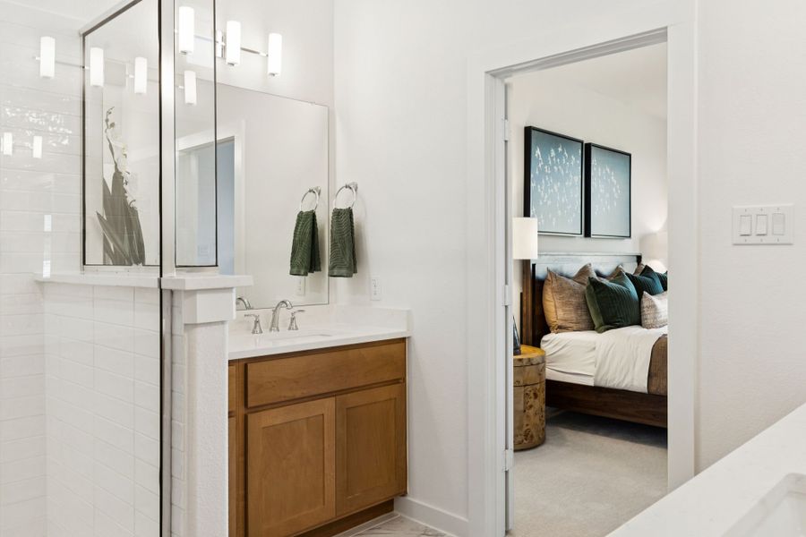 Primary Bathroom in the Winters home plan by Trophy Signature Homes