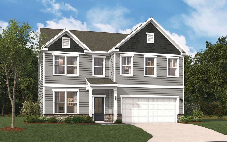 Representative exterior photo of a completed home built from the The Kershaw by Stanley Martin Homes in Riverside Ridge, Lawrenceville, GA (Image 100).