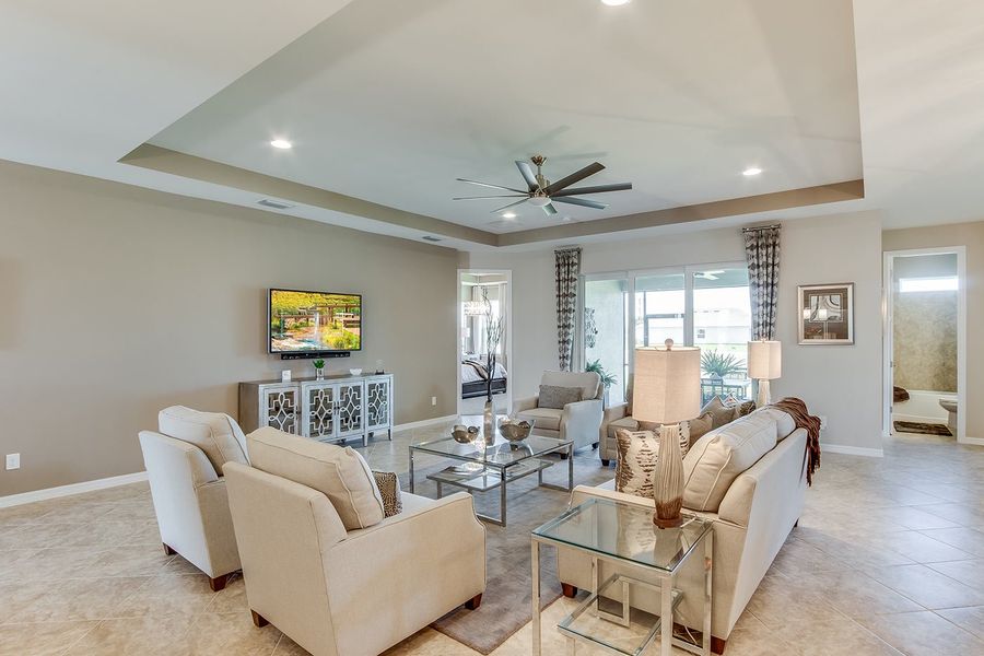 Representative furnished interior of a home built from the Destin by D.R. Horton in Cape Coral Spot - Tradition, Cape Coral (Image 12).