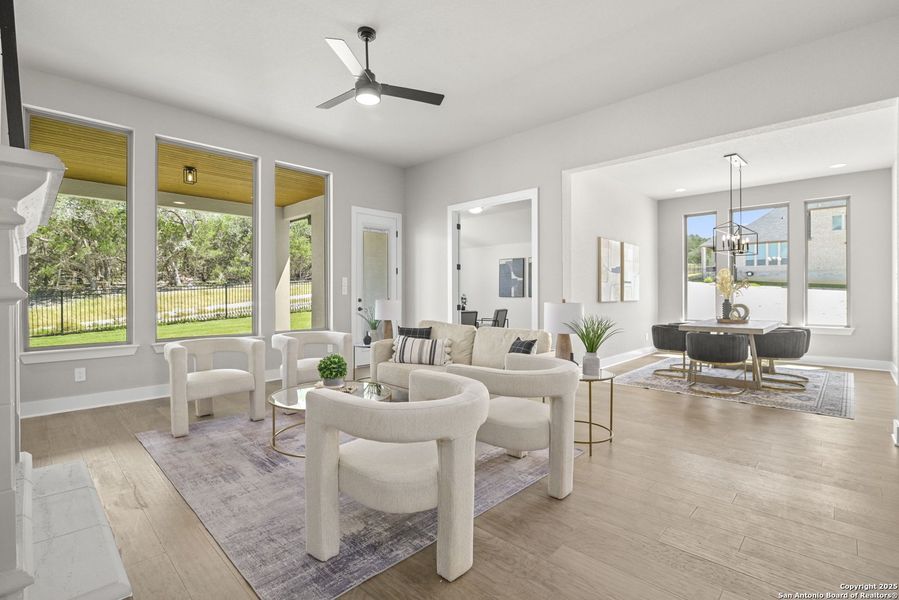 Furnished interior view inside a new home in Esperanza - 70', Boerne (Image 7).