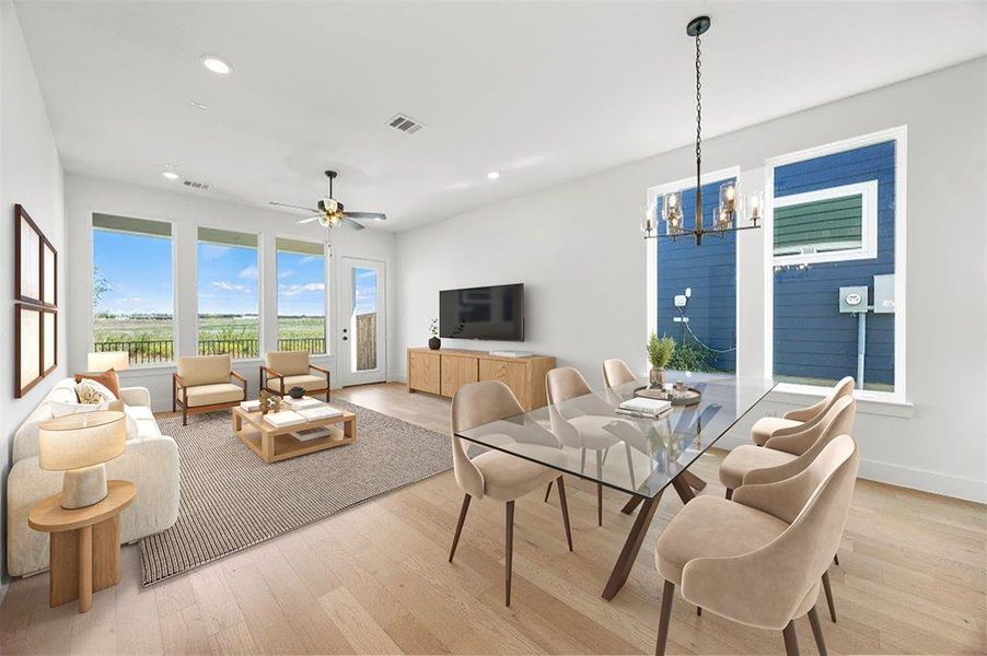 Furnished interior view inside a new home in North Square at Uptown, Celina (Image 9).