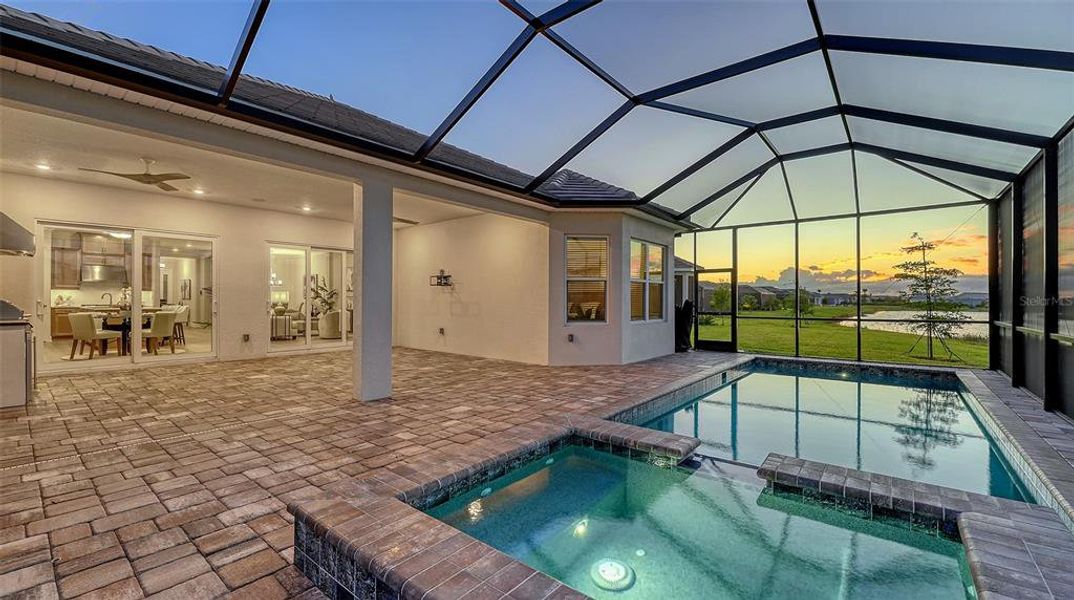Exterior details and patio area of a home in Esplanade at Azario Lakewood Ranch, Lakewood Ranch (Image 33).