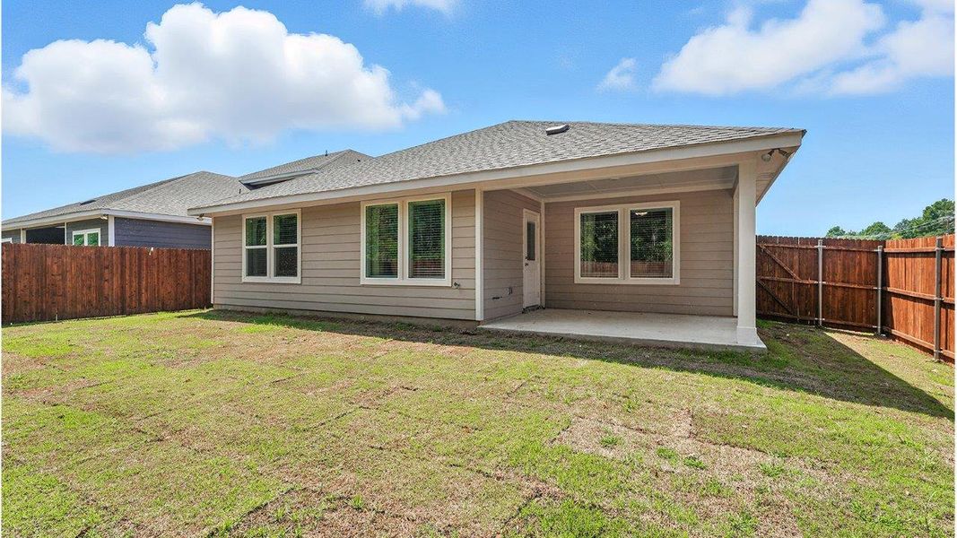 Representative exterior photo of a completed home built from the Huntsville by D.R. Horton in The Reserve at Timber Creek, Lindale, TX (Image 21).