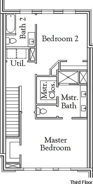 2D floor plan layout for the The Mound by Coventry Homes in Townhomes at Ballpark, Arlington, TX (Image 4). 2D floor plan layout for the The Mound by Coventry Homes in Townhomes at Ballpark, Arlington, TX (Image 4).