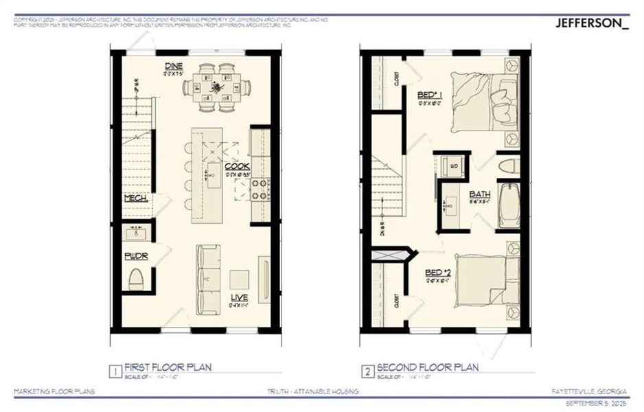 2D floor plan layout of this home in , Fayetteville, GA (Image 2).