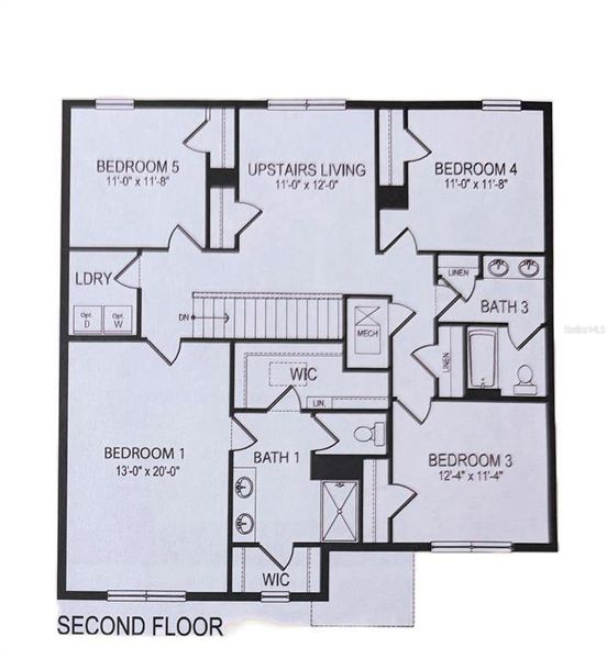 2D floor plan layout of this home in Concorde, Sanford, FL (Image 6).