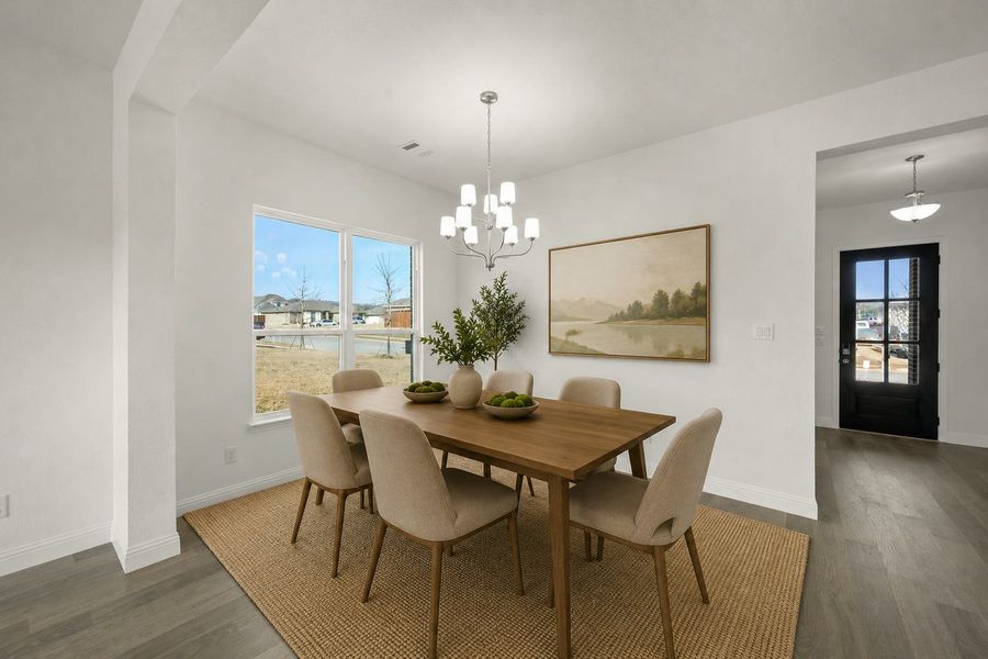 Representative furnished interior of a home built from the Cherry by Kindred Homes in Westside Preserve, Midlothian (Image 8).