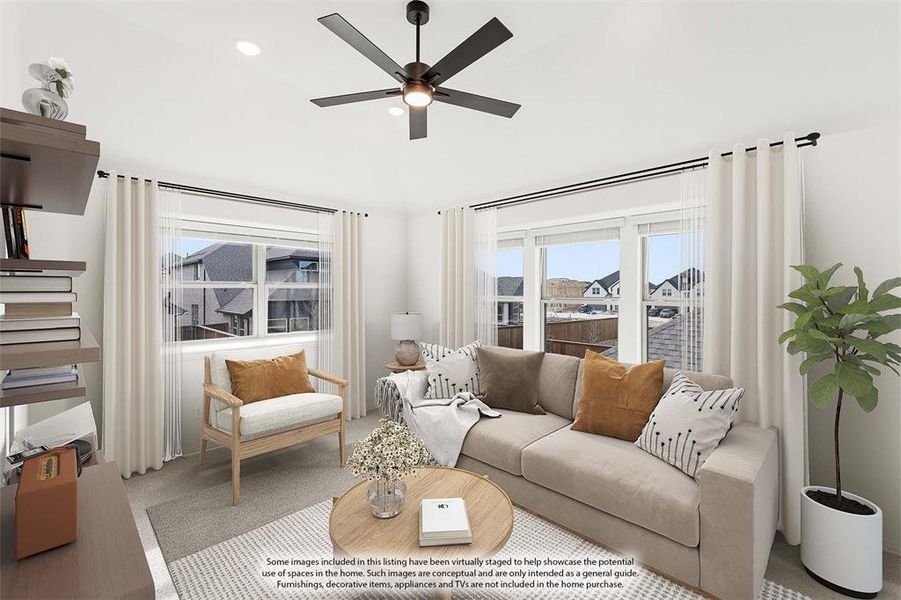 Furnished interior view inside a new home in Creekview Meadows, Pilot Point (Image 17). Furnished interior view inside a new home in Creekview Meadows, Pilot Point (Image 17).