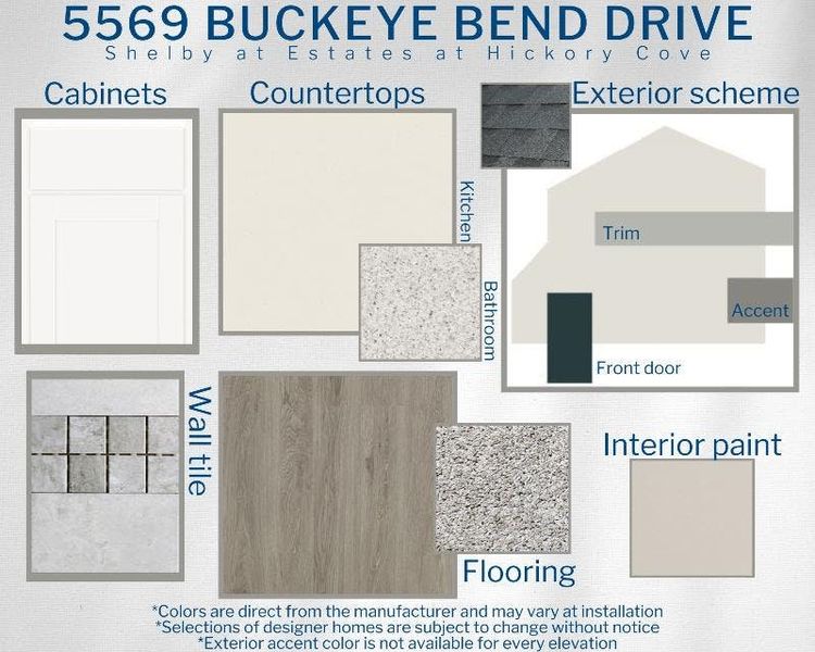 Shelby - Color Selections Shelby - Color Selections