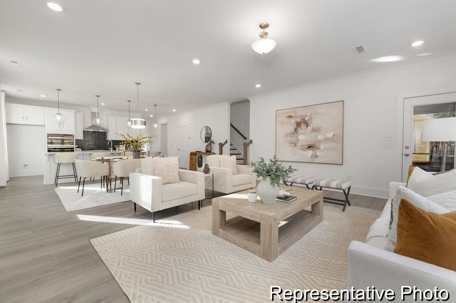 Furnished interior view inside a new home in Stonebridge Fairways, Monroe (Image 5).