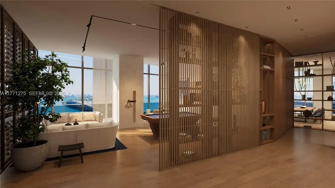 Furnished interior view inside a new home in Casa Bella Residences, Miami (Image 5).