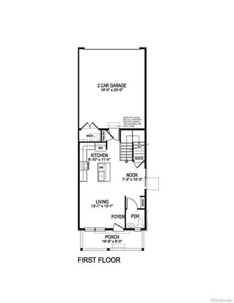 2D floor plan layout of this home in Arcadia, Denver, CO (Image 3).