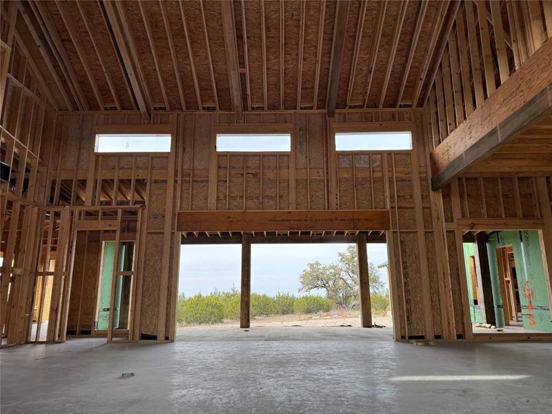 From great room to back patio.