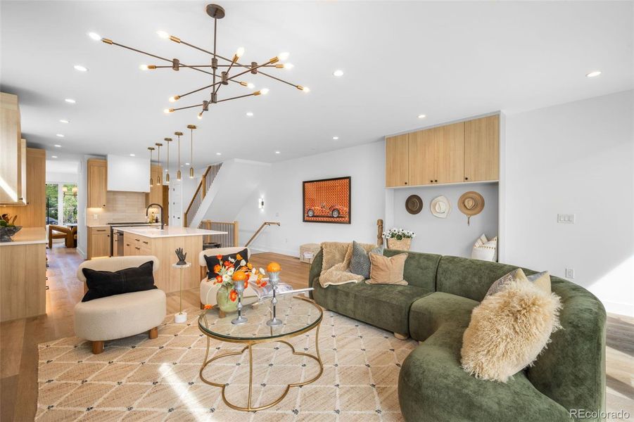 Open floor plan layout