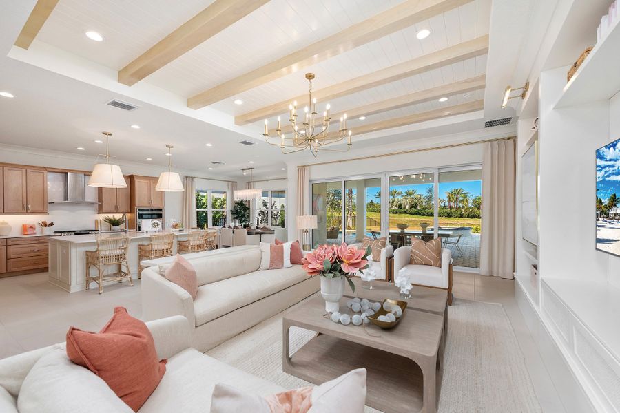 Representative furnished interior of a home built from the Amethyst by GL Homes in Valencia Ridge (55+), Wesley Chapel (Image 10).