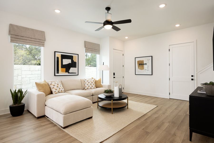 Furnished interior view inside a new home in Novel, Austin (Image 7).
