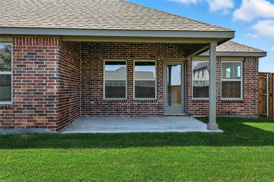Exterior details and patio area of a home in Anna Ranch, Anna (Image 23). Exterior details and patio area of a home in Anna Ranch, Anna (Image 23).