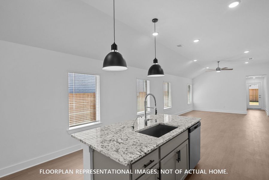 Furnished interior view inside a new home in Lone Star Landing, Montgomery (Image 6).