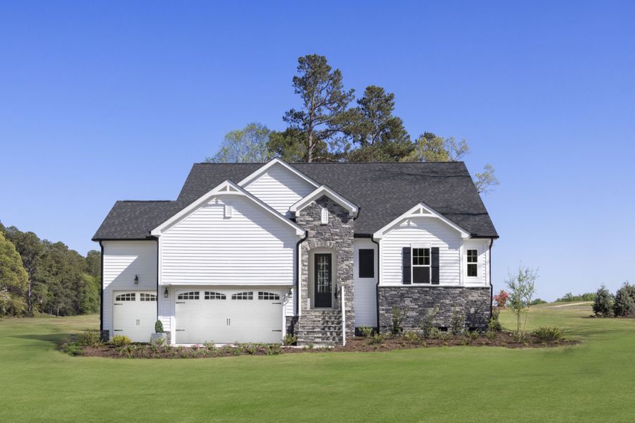 Representative exterior photo of a completed home built from the Appalachian by Mattamy Homes in The Preserve At Reedy Creek, Benson, NC (Image 17).