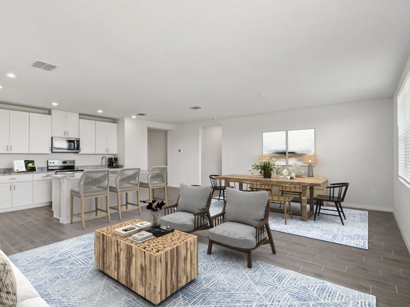 Furnished interior view inside a new home in Meritage Homes at Terra Lago - Classic Series, Indiantown (Image 5).