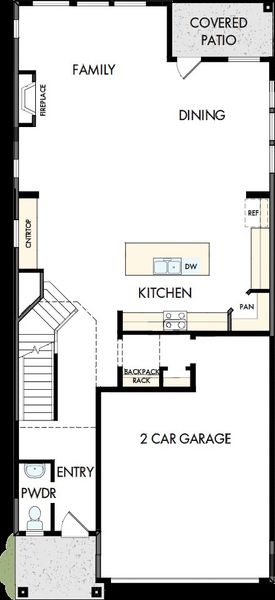 2D floor plan layout of this home in Revel Crossing at Wolf Ranch - The Panorama Collection, Colorado Springs, CO (Image 2). 2D floor plan layout of this home in Revel Crossing at Wolf Ranch - The Panorama Collection, Colorado Springs, CO (Image 2).