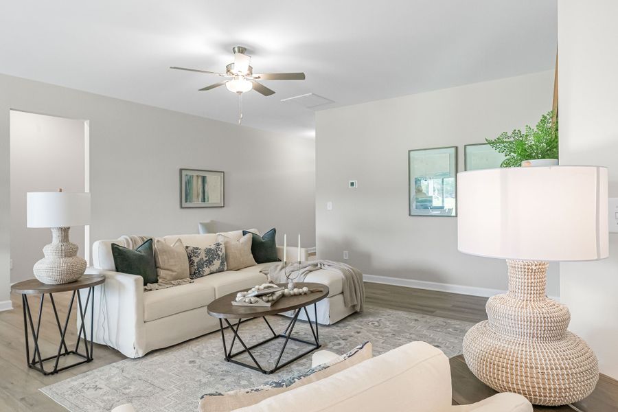 Representative furnished interior of a home built from the Clarion by Caviness & Cates Communities in Maggie Way, Wendell (Image 13).