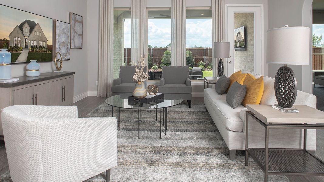 Furnished interior view inside a new home in Lariat 45', Liberty Hill (Image 8).