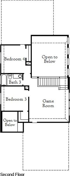 2D floor plan layout of this home in Sunflower Ridge, New Braunfels, TX (Image 3).