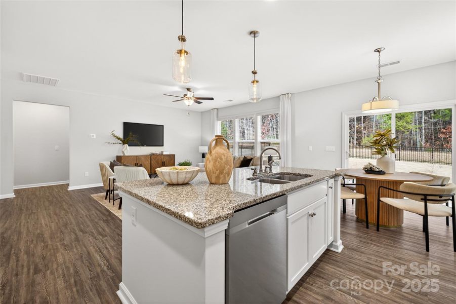 Furnished interior view inside a new home in Villas at Sherrills Ford, Terrell (Image 8).