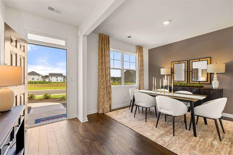 Furnished interior view inside a new home in Locust Grove Station - Cedar Ridge, Locust Grove (Image 5).