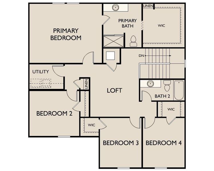 2D floor plan layout of this home in Vida Mar, League City, TX (Image 2). 2D floor plan layout of this home in Vida Mar, League City, TX (Image 2).