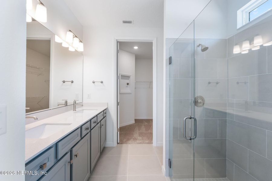 Furnished interior view inside a new home in Del Webb Wildlight, Yulee (Image 12).