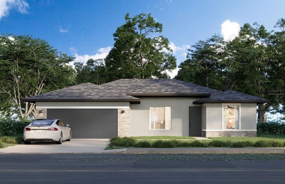 Front exterior of a new home in Palm Coast, Palm Coast, FL, highlighting curb appeal (Image 1). Front exterior of a new home in Palm Coast, Palm Coast, FL, highlighting curb appeal (Image 1).