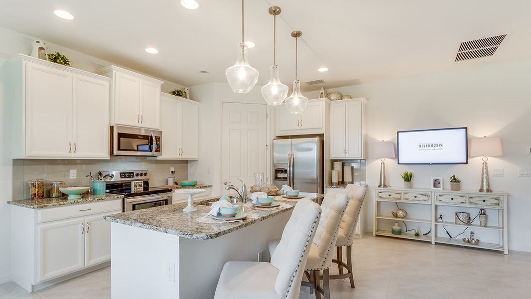 Representative furnished interior of a home built from the Kellen by D.R. Horton in Deep Creek Tradition Series, Punta Gorda (Image 7).